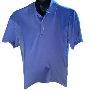PGA TOUR Men's Solid Short Sleeve Golf Polo Blue Size L